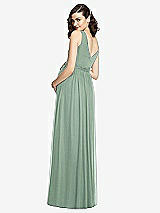 Rear View Thumbnail - Seagrass Sleeveless Notch Maternity Dress