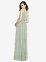 Rear View Thumbnail - Vintage Primrose Sage Sleeveless Notch Maternity Dress