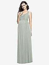 Front View Thumbnail - Willow Green Sleeveless Notch Maternity Dress