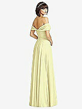 Alt View 2 Thumbnail - Butter Yellow Off-the-Shoulder Draped Chiffon Maxi Dress