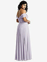 Rear View Thumbnail - Moondance Off-the-Shoulder Draped Chiffon Maxi Dress