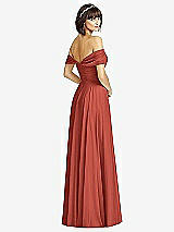 Alt View 2 Thumbnail - Amber Sunset Off-the-Shoulder Draped Chiffon Maxi Dress