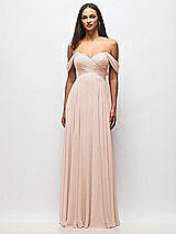 Alt View 3 Thumbnail - Cameo Off-the-Shoulder Draped Chiffon Maxi Dress