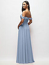 Alt View 5 Thumbnail - Cloudy Off-the-Shoulder Draped Chiffon Maxi Dress