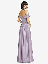 Alt View 2 Thumbnail - Lilac Haze Off-the-Shoulder Draped Chiffon Maxi Dress