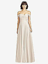 Alt View 1 Thumbnail - Oat Off-the-Shoulder Draped Chiffon Maxi Dress