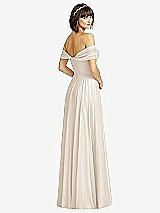 Alt View 2 Thumbnail - Oat Off-the-Shoulder Draped Chiffon Maxi Dress