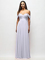 Alt View 3 Thumbnail - Silver Dove Off-the-Shoulder Draped Chiffon Maxi Dress