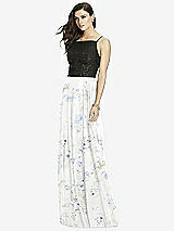 Front View Thumbnail - Bleu Garden Chiffon Maxi Skirt