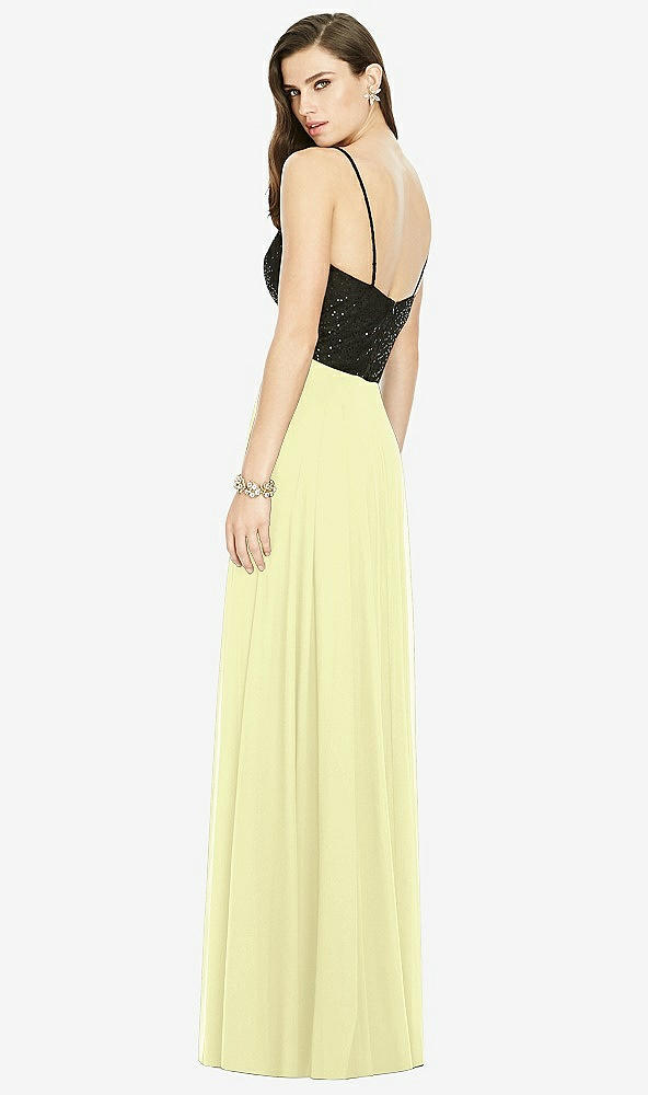 Back View - Butter Yellow Chiffon Maxi Skirt