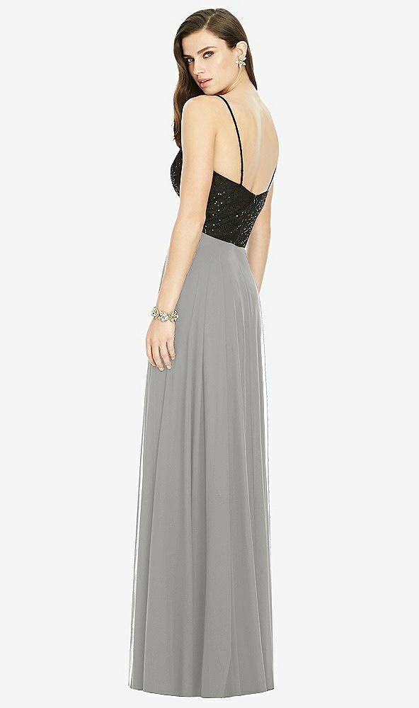 Back View - Chelsea Gray Chiffon Maxi Skirt