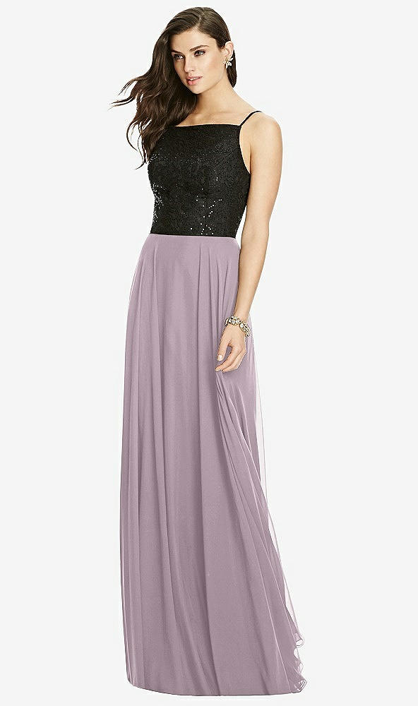 Front View - Lilac Dusk Chiffon Maxi Skirt