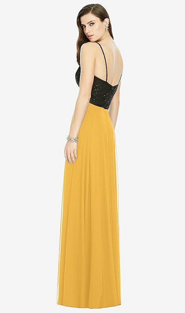 Back View - NYC Yellow Chiffon Maxi Skirt