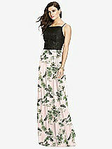 Front View Thumbnail - Palm Beach Print Chiffon Maxi Skirt