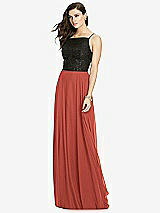 Front View Thumbnail - Amber Sunset Chiffon Maxi Skirt