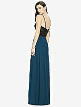 Rear View Thumbnail - Atlantic Blue Chiffon Maxi Skirt