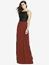 Front View Thumbnail - Auburn Moon Chiffon Maxi Skirt