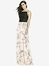 Front View Thumbnail - Blush Garden Chiffon Maxi Skirt