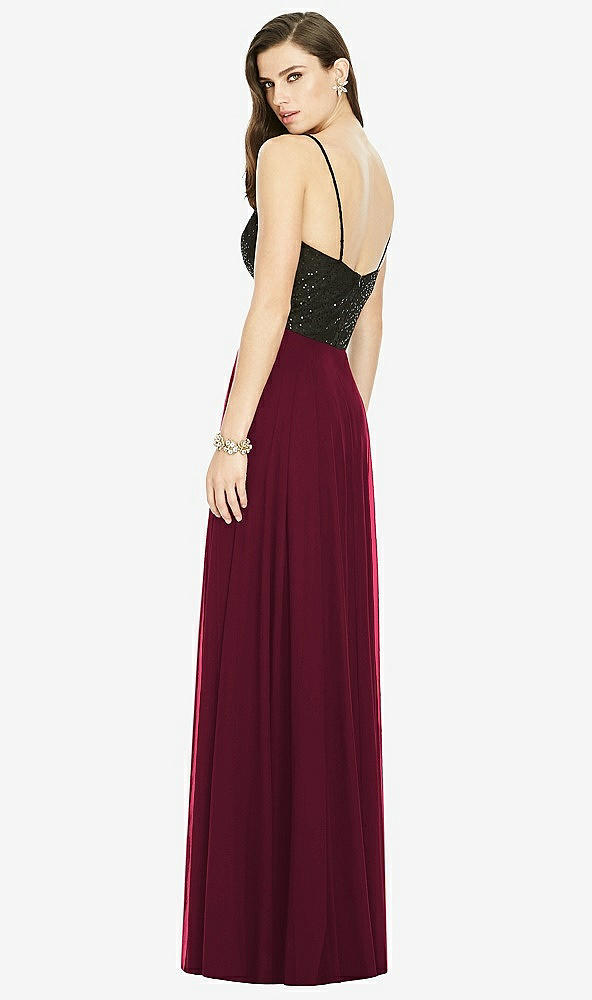 Back View - Cabernet Chiffon Maxi Skirt