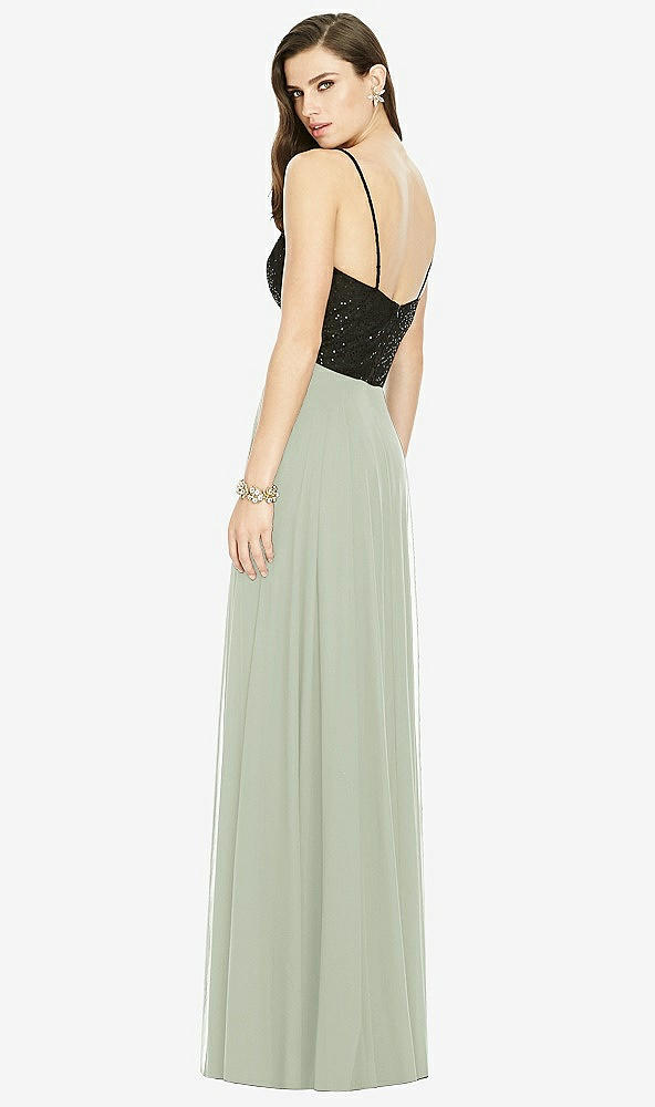 Back View - Celadon Chiffon Maxi Skirt