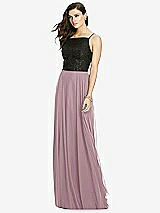 Front View Thumbnail - Dusty Rose Chiffon Maxi Skirt