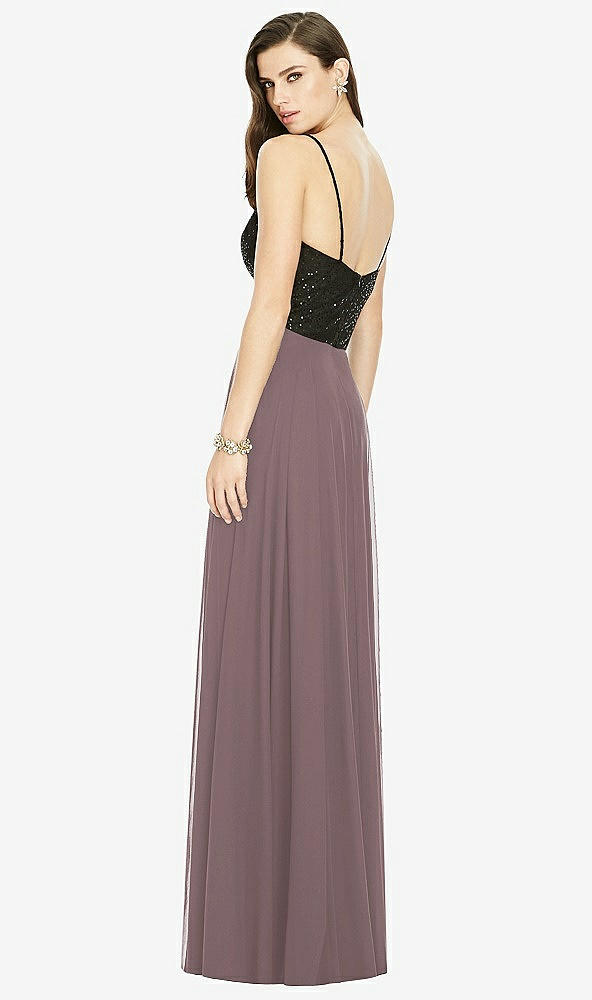 Back View - French Truffle Chiffon Maxi Skirt