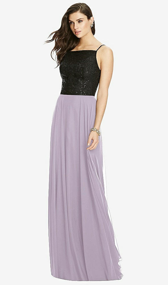 Front View - Lilac Haze Chiffon Maxi Skirt