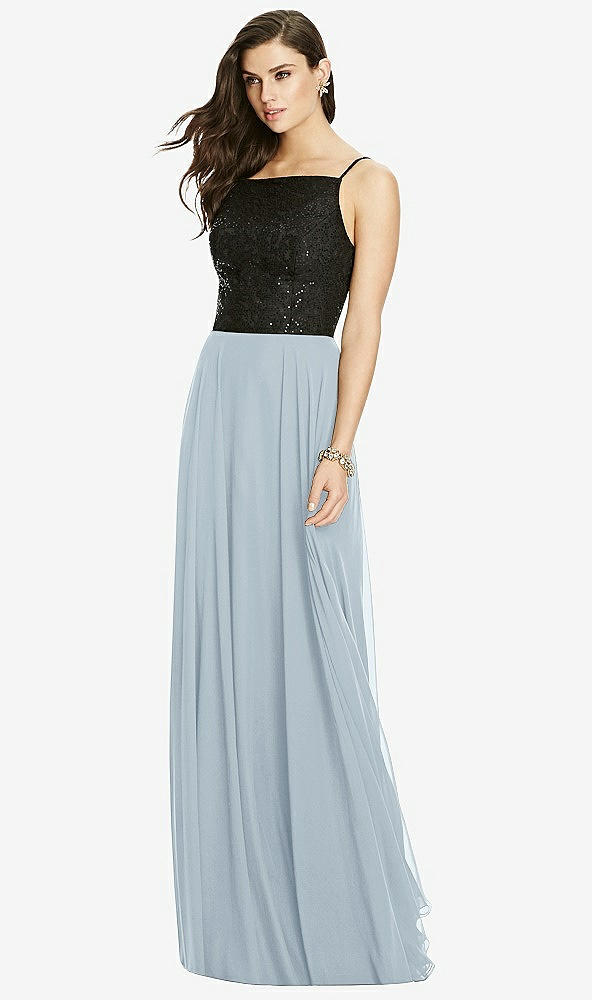 Front View - Mist Chiffon Maxi Skirt