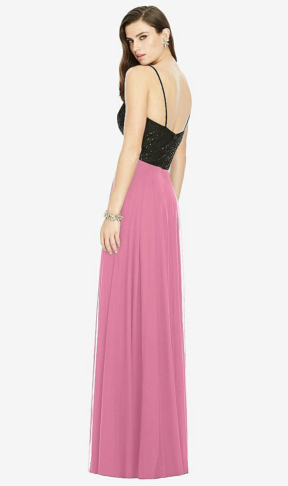 Back View - Orchid Pink Chiffon Maxi Skirt