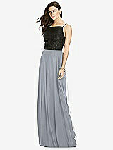 Front View Thumbnail - Platinum Chiffon Maxi Skirt