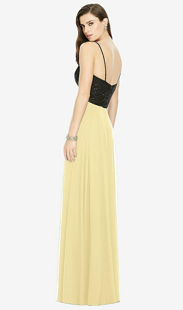 Back View - Pale Yellow Chiffon Maxi Skirt