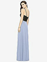 Rear View Thumbnail - Sky Blue Chiffon Maxi Skirt