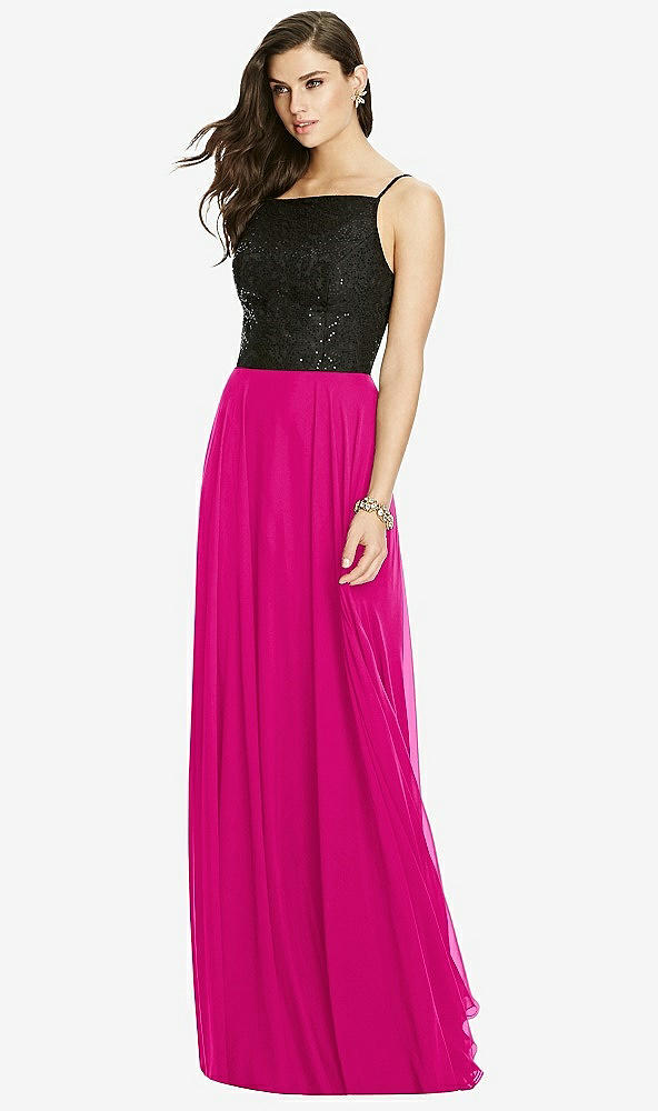 Front View - Think Pink Chiffon Maxi Skirt