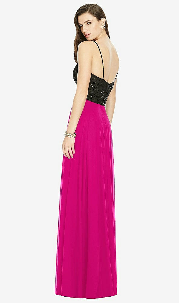 Back View - Think Pink Chiffon Maxi Skirt