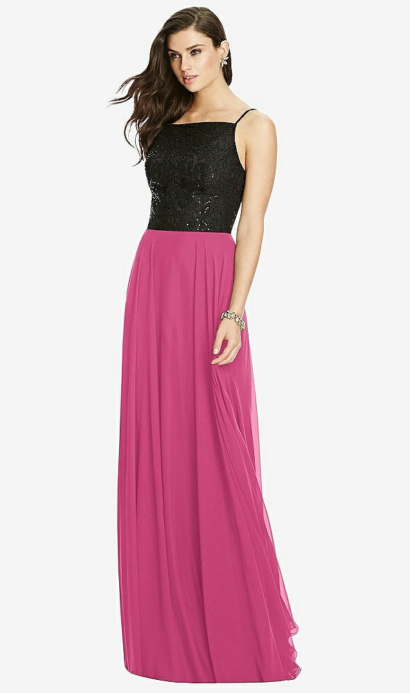 Front View - Tea Rose Chiffon Maxi Skirt