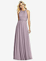 Front View Thumbnail - Lilac Dusk Cross Strap Open-Back Halter Maxi Dress