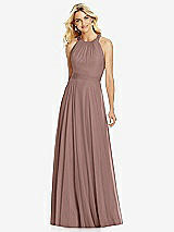 Front View Thumbnail - Sienna Cross Strap Open-Back Halter Maxi Dress