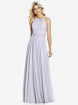 Front View Thumbnail - Silver Dove Cross Strap Open-Back Halter Maxi Dress