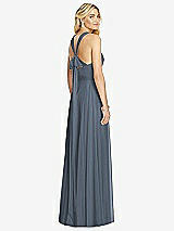 Rear View Thumbnail - Silverstone Cross Strap Open-Back Halter Maxi Dress