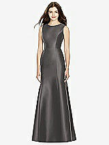 Rear View Thumbnail - Caviar Gray Bella Bridesmaids Dress BB106