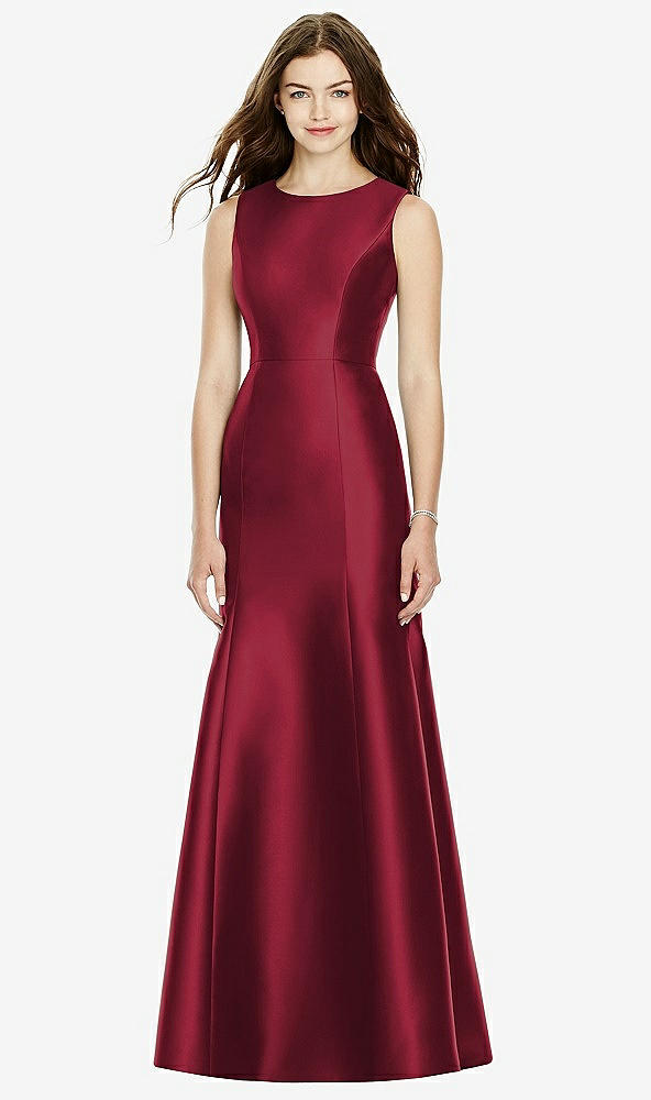 Back View - Burgundy Bella Bridesmaids Dress BB106