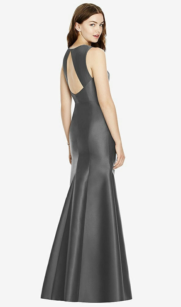 Front View - Gunmetal Bella Bridesmaids Dress BB106