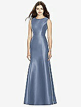 Rear View Thumbnail - Larkspur Blue Bella Bridesmaids Dress BB106