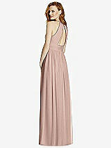 Rear View Thumbnail - Neu Nude Cutout Open-Back Shirred Halter Maxi Dress