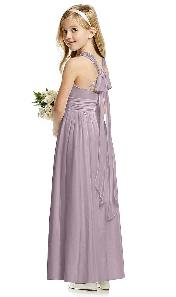 Back View - Lilac Dusk Flower Girl Dress FL4054