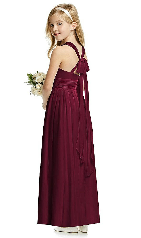 Back View - Cabernet Flower Girl Dress FL4054