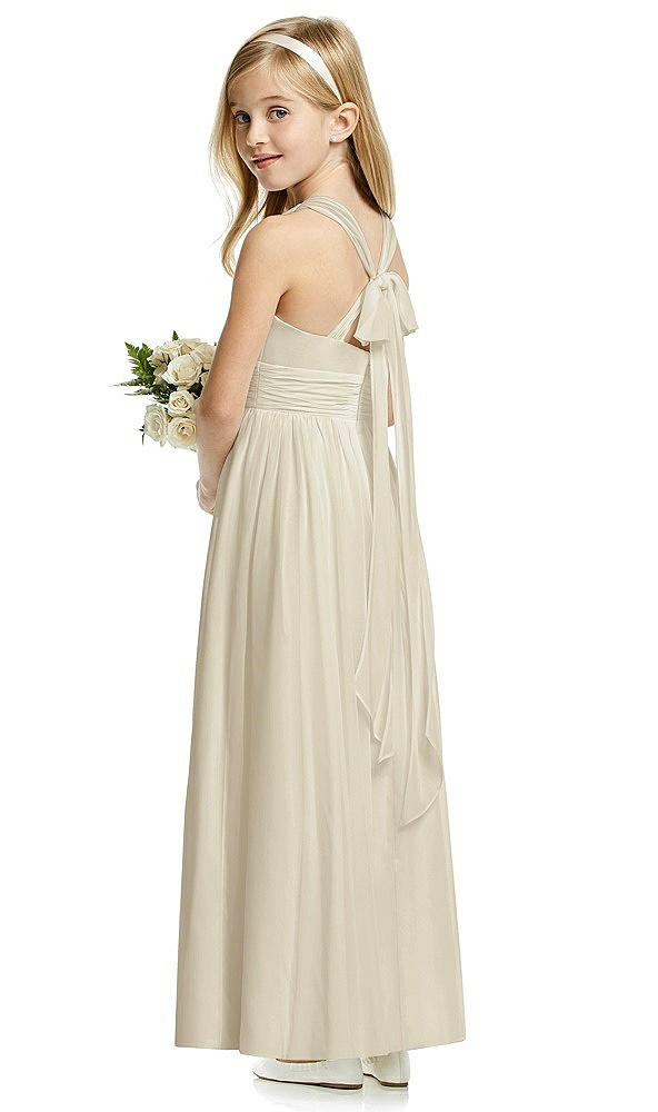 Back View - Champagne Flower Girl Dress FL4054