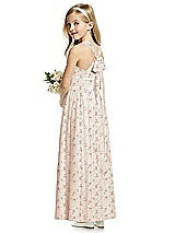 Rear View Thumbnail - Coquette Floral Print Flower Girl Dress FL4054