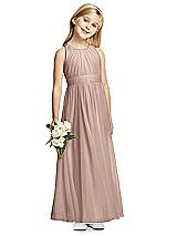 Front View Thumbnail - Neu Nude Flower Girl Dress FL4054