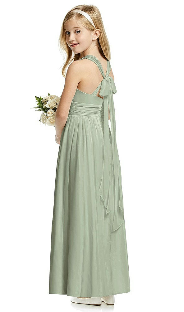 Back View - Sage Flower Girl Dress FL4054